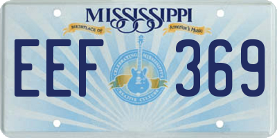 MS license plate EEF369