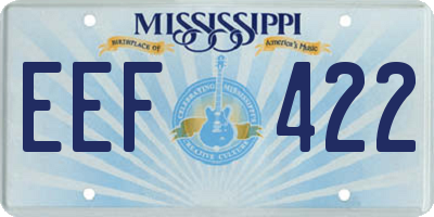 MS license plate EEF422