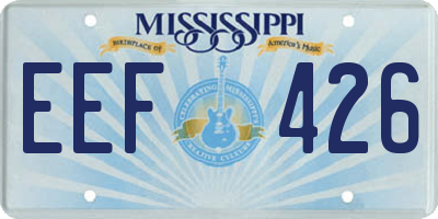 MS license plate EEF426