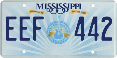 MS license plate EEF442
