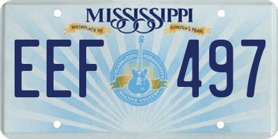 MS license plate EEF497