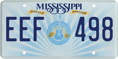 MS license plate EEF498