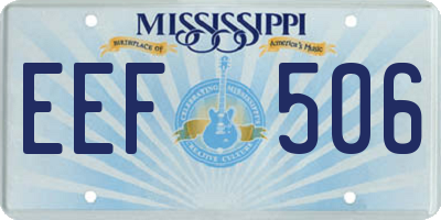 MS license plate EEF506