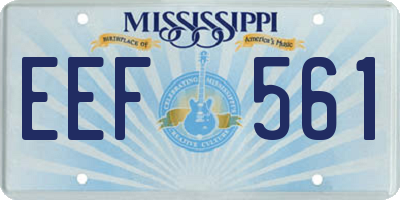 MS license plate EEF561
