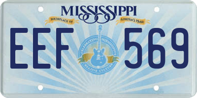 MS license plate EEF569