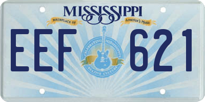 MS license plate EEF621