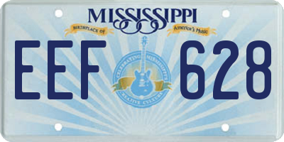 MS license plate EEF628