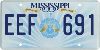 MS license plate EEF691