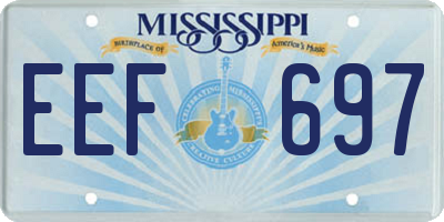 MS license plate EEF697