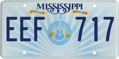 MS license plate EEF717