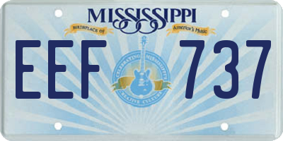 MS license plate EEF737