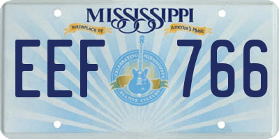 MS license plate EEF766