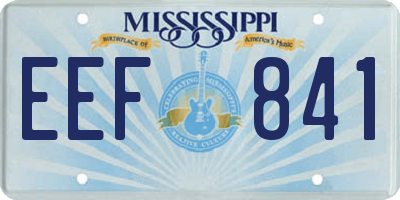 MS license plate EEF841