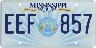 MS license plate EEF857