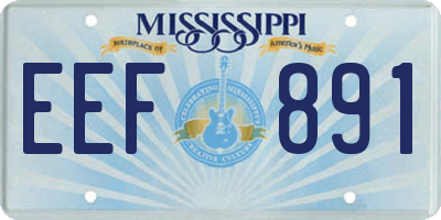 MS license plate EEF891