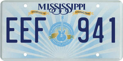 MS license plate EEF941
