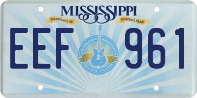 MS license plate EEF961