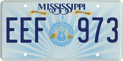 MS license plate EEF973