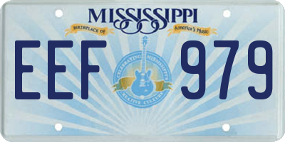 MS license plate EEF979