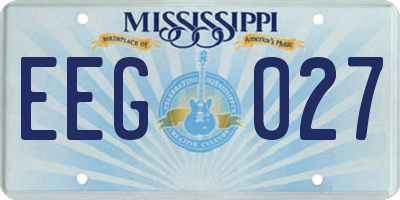 MS license plate EEG027