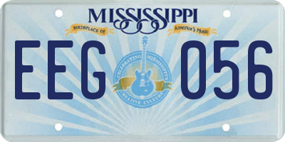 MS license plate EEG056