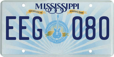 MS license plate EEG080