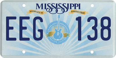 MS license plate EEG138