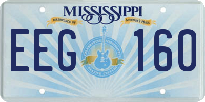 MS license plate EEG160