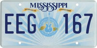 MS license plate EEG167