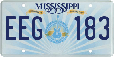 MS license plate EEG183
