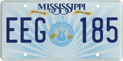 MS license plate EEG185