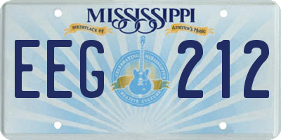 MS license plate EEG212