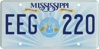 MS license plate EEG220