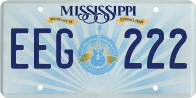 MS license plate EEG222