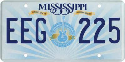 MS license plate EEG225