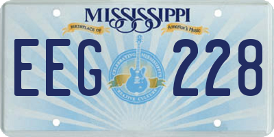 MS license plate EEG228