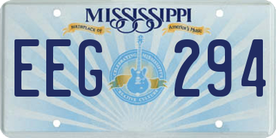 MS license plate EEG294