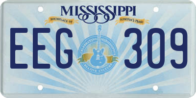 MS license plate EEG309