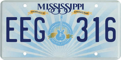 MS license plate EEG316