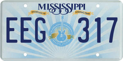 MS license plate EEG317