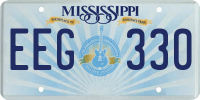 MS license plate EEG330
