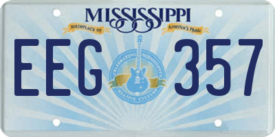 MS license plate EEG357