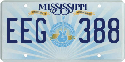 MS license plate EEG388