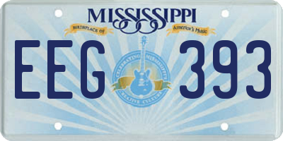 MS license plate EEG393