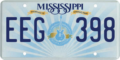 MS license plate EEG398