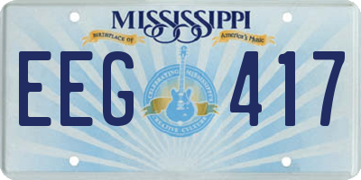 MS license plate EEG417