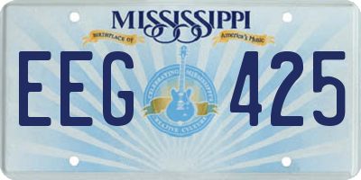 MS license plate EEG425