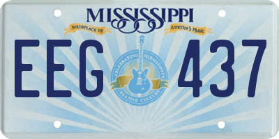 MS license plate EEG437