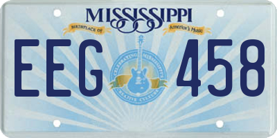 MS license plate EEG458