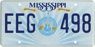 MS license plate EEG498